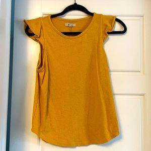 Madewell flutter sleeve top. Size small.